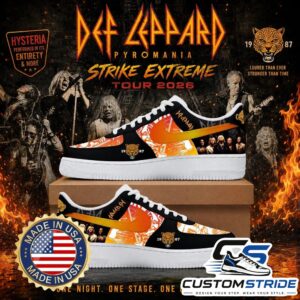 DEF LEPPARD Pyromania Strike Extreme Tour 2026 Custom Air Force
